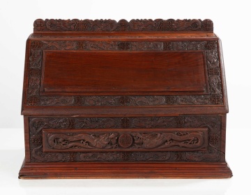 South East Asian Carved Wood Podium