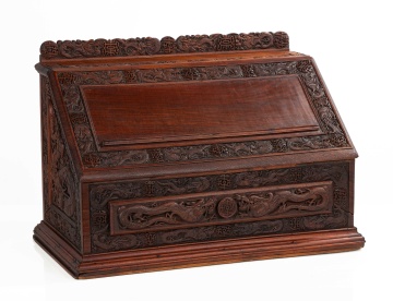 South East Asian Carved Wood Podium