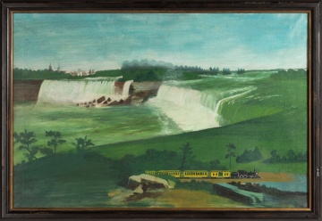 American Folk Art Painting of Niagara Falls