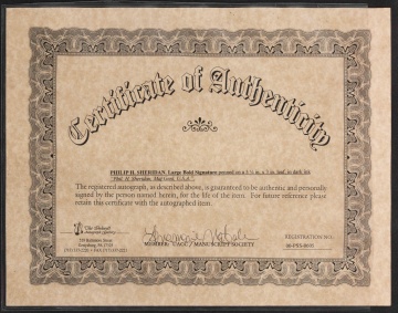 Group of Autographs, Civil War Union Generals