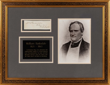 Group of Autographs, Civil War Confederate Generals