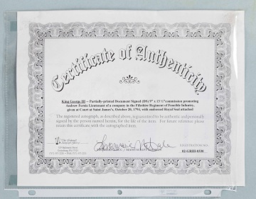 Group of Autographs, Kings of England