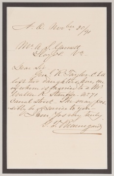 Two P. G. T. Beauregard Autographs