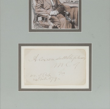 Alexander H. Stephens Autograph