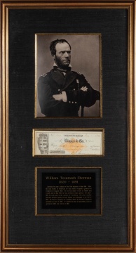 Two William T. Sherman Autographs