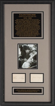 Calvin Coolidge & Grace Coolidge Autographs
