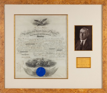 President Woodrow Wilson Autograph