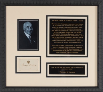 President Warren G. Harding Autograph