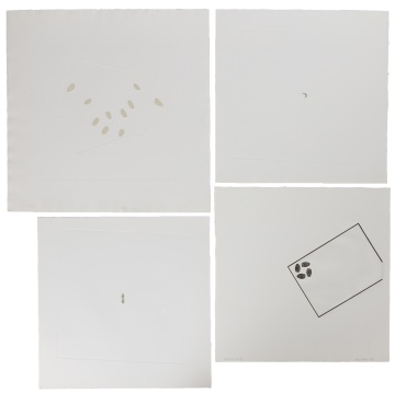 Four Bernard Cohen (English, b. 1933) Etchings