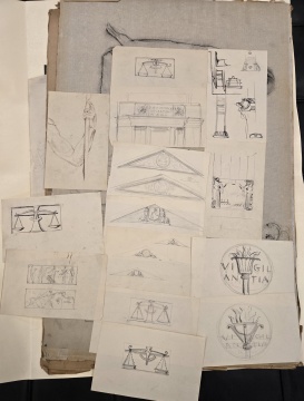 Carl Paul Jennewein (German/American, 1890-1978) Portfolio of Drawings