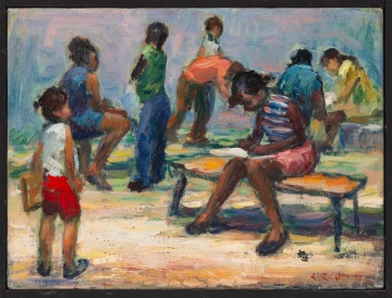 George Wilson (American, 1930-2003) Youth Gathering