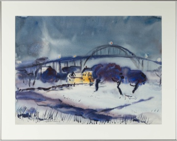 Robert N. Blair (American, 1912-2002) Grand Island Bridge