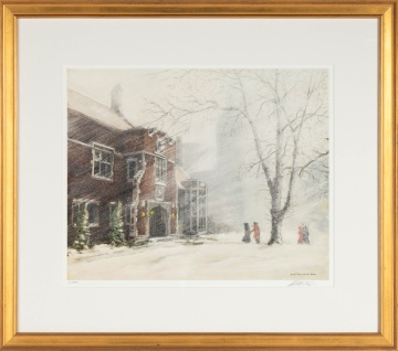 John Montague (American, b. 1944) "Saturn Club in Winter, Buffalo, New York"