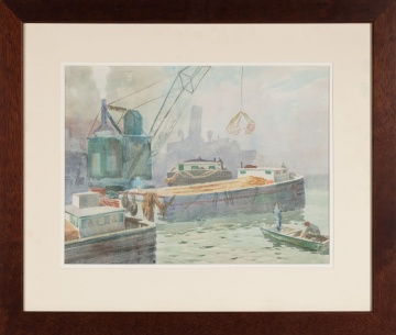 Mildred C. Green (American, 1874-1951) Buffalo, New York Harbor