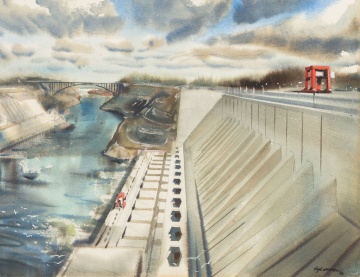 Hugh Herbert Laidman (American, 1913-1987) Niagara Falls Power Authority