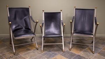 Maison Jansen Campaign Lounge Chairs