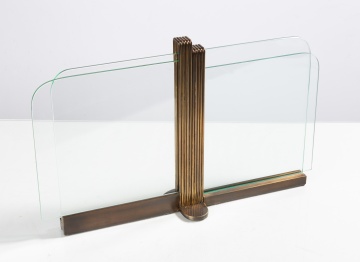 Art Deco Glass & Bronze Sculpture / Letter Holder