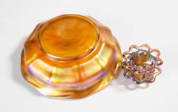 Tiffany Studios Favrile Bowl & Flower Frog
