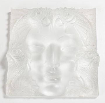Lalique, France, “Masque de femme” Decorative Plaque