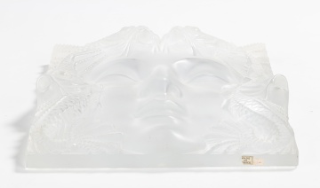 Lalique, France, “Masque de femme” Decorative Plaque
