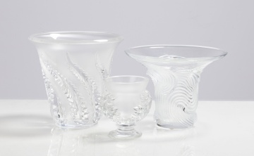 Lalique Sertella, Lobelia, & Saint Cloud Vase