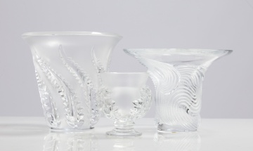 Lalique Sertella, Lobelia, & Saint Cloud Vase