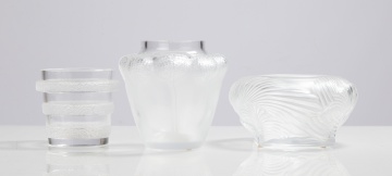 Lalique Ricquewihr Lave-Raisins, Bali, & Hutan Vases