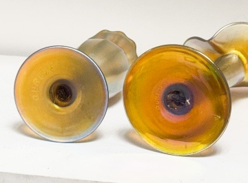 Two Steuben Gold Aurene Vases