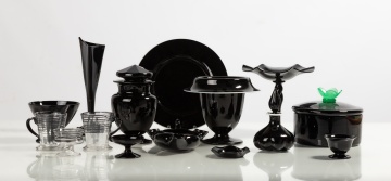 Steuben Mirror Black Tableware