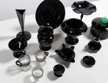 Steuben Mirror Black Tableware