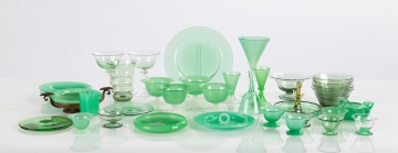 Steuben Green Jade Tableware