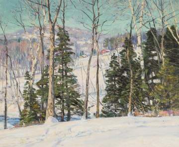 George Gardner Symons (American, 1861-1930) Impressionist Winter Landscape