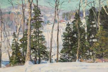 George Gardner Symons (American, 1861-1930) Impressionist Winter Landscape