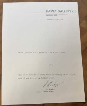 Keith Vaughan (British, 1912-1977) Interior with Figures