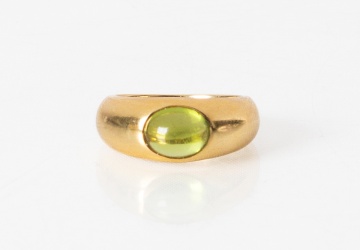 Tiffany & Co. 18K Gold & Cabochon Peridot Ring