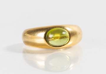 Tiffany & Co. 18K Gold & Cabochon Peridot Ring