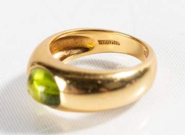 Tiffany & Co. 18K Gold & Cabochon Peridot Ring