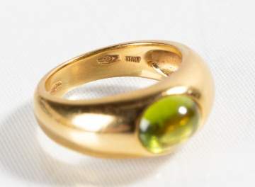 Tiffany & Co. 18K Gold & Cabochon Peridot Ring