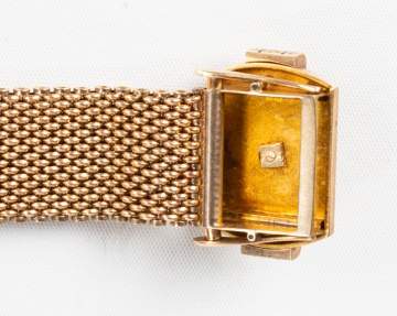 Antique 14K Gold Mesh Slide-and-Tassel Bracelet