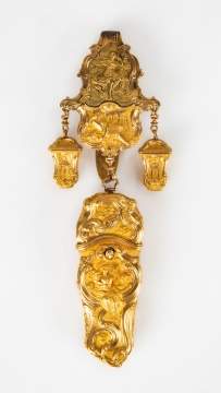 Gold & Gilt Metal Pinchbeck Chatelaine