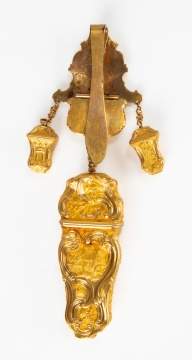 Gold & Gilt Metal Pinchbeck Chatelaine