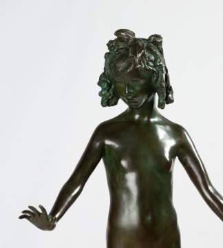 Bessie Potter Vonnoh (American, 1872-1955) Bronze Fountain of a Nude Young Woman