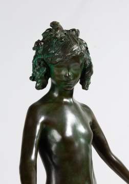 Bessie Potter Vonnoh (American, 1872-1955) Bronze Fountain of a Nude Young Woman