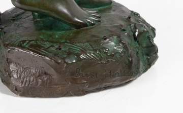 Bessie Potter Vonnoh (American, 1872-1955) Bronze Fountain of a Nude Young Woman