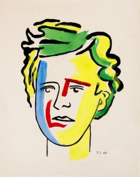 Fernand Leger (French, 1881-1955) "Portrait de Rimbaud"