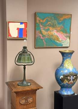 Tiffany Studios Linenfold Fabrique Lamp