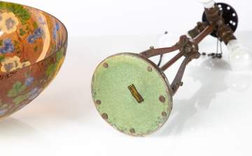 Fine & Rare Handel Peacock Lamp