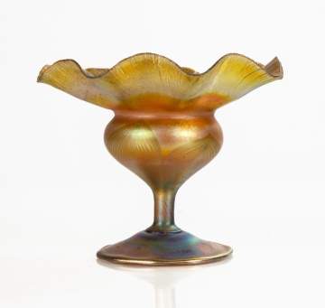 Tiffany Studios Favrile Ruffled Rim Vase