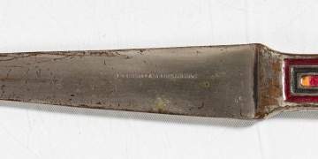 Tiffany Studios Red Art Deco Desk Accessories