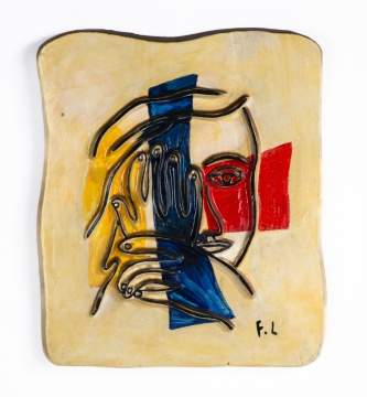 Fernand Leger (French, 1881-1955) "Visage aux Deux Mains" (Face with Two Hands)